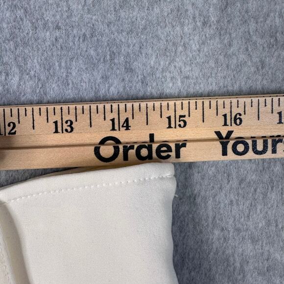 White House Black Market Dress Pants Cream Womens Size 8R Mid Rise Straight Leg - Picture 6 of 9